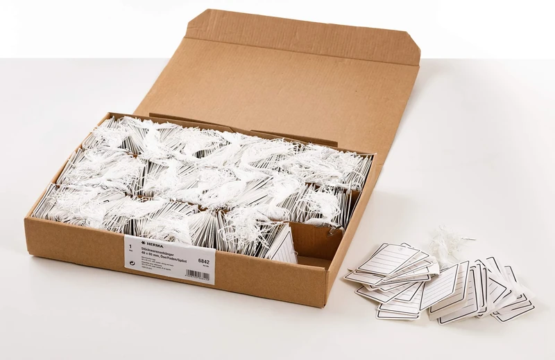 Herma 6842 Merchandise Tags 48 x 65 mm with Eyelets/String/Pin Pack of 1000 White