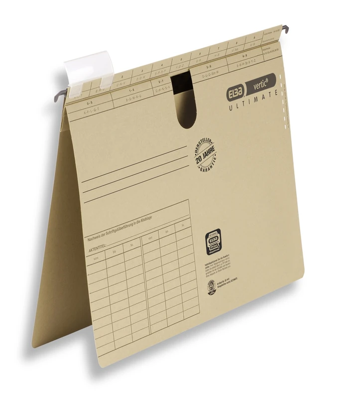 Elba Vertic 1 BZ/85447 Suspension Files 245 x 318 x 9 mm Natron 230 g/m² Pack of 25