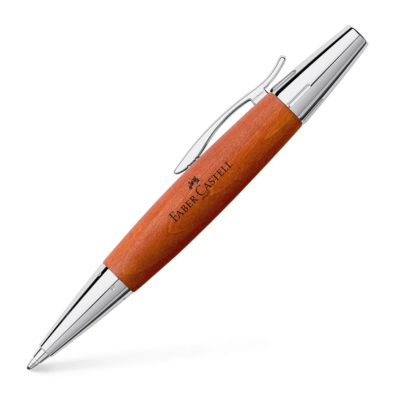 E-MOTION BALLPOINT WOOD/CHROME BROWN