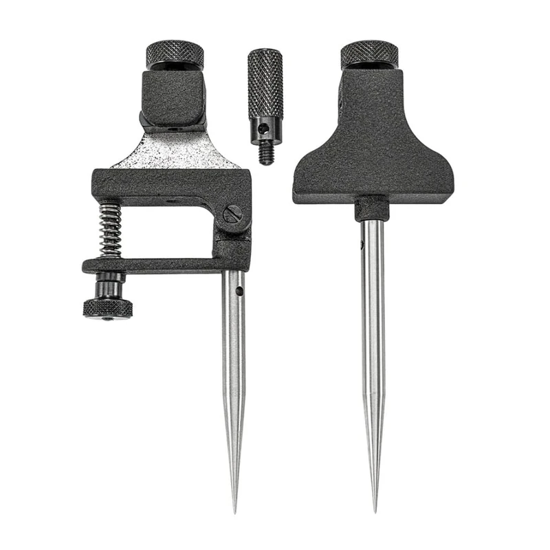 Starrett 50A Trammel Heads With Divider Points And Pencil Socket, 3" And 2-1/2" Point Size