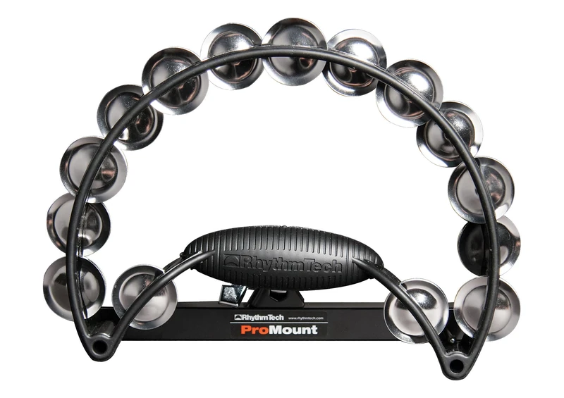 Rhythm Tech Pro Tambourine Steel Jingles - Black/Grey - Image 1