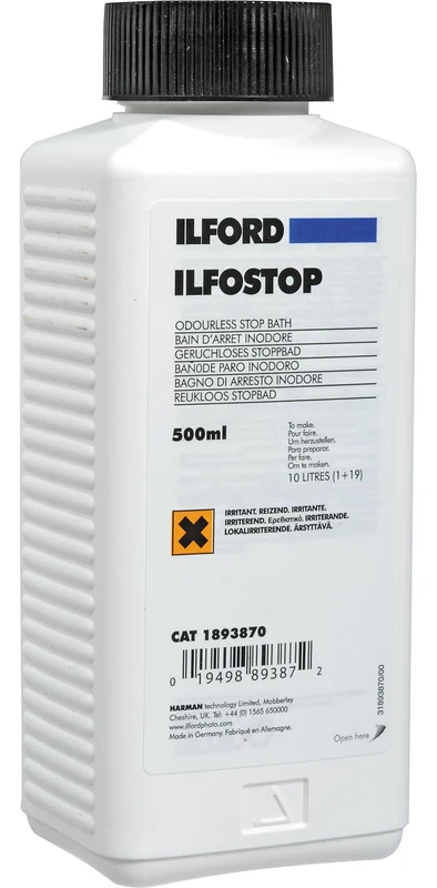 Ilford Ilfostop Stop Film Bath 0.5L - Low Odor Citric Acid Solution