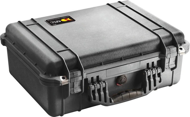 PELI 1520 Rugged Protective Case for Sensitive Equipment, IP67 Watertight, 49L Capacity, Made in Germany, With Customisable Foam Inlay, Black