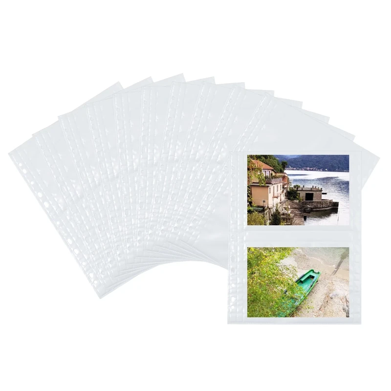 HERMA Photo Pockets for Ring Binder Albums, Acid Free, 18 x 13 cm Landscape Format, 1000 Pockets, White