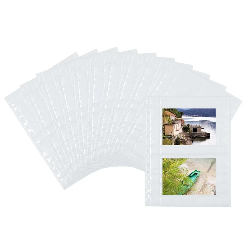 HERMA Photo Pockets for Ring Binder Albums, Acid 15 x 10 cm / 6 x 4 inch Landscape Format, 1000 Pockets, White