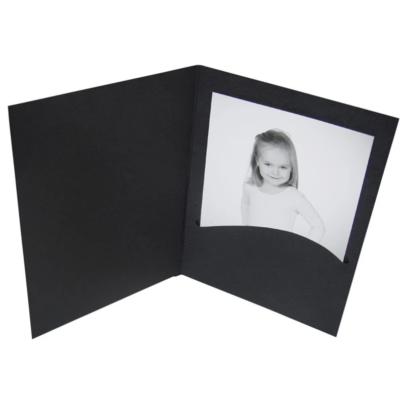 Daiber 1x100 Portrait Folders Pack of 10 x 15 Black