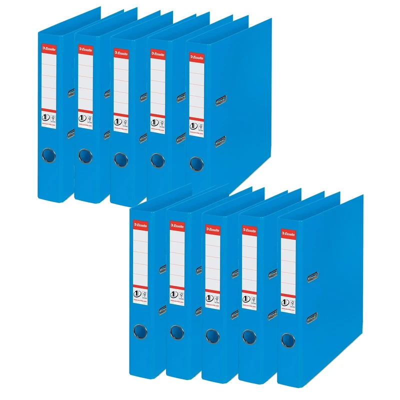 Esselte 624071 50mm Lever Arch File Polypropylene A4 Blue (Pack of 10)