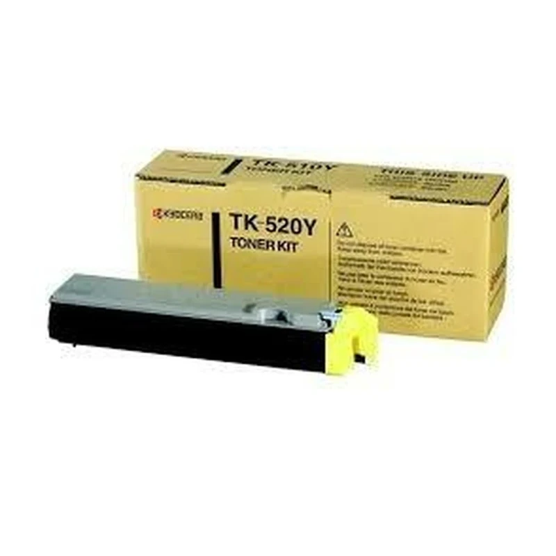 Kyocera TK-520 Y Toner Yellow, Original Premium Printer Cartridge 1T02HJAEU0 for FS-C5015N