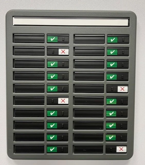 Nobo 355 38093 In/Out board with 20 name capacity, EACH