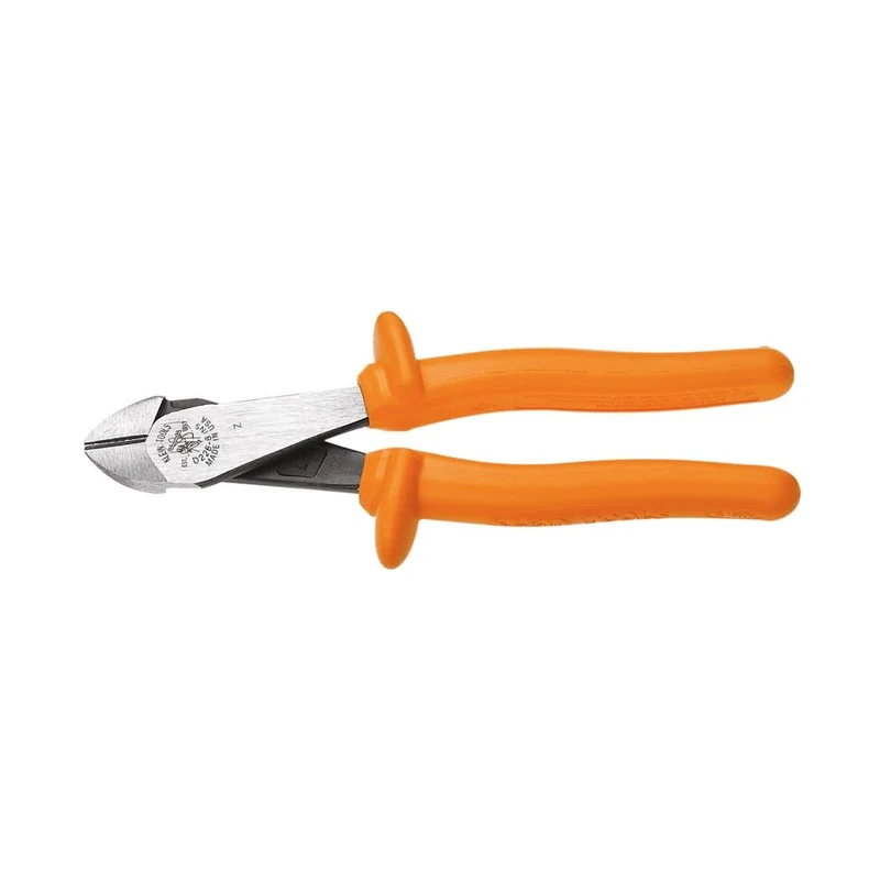 Klein Tools D2000-48-INS 8-Inch Insulated High-Leverage Diagonal-Cutting Pliers-Angled Head