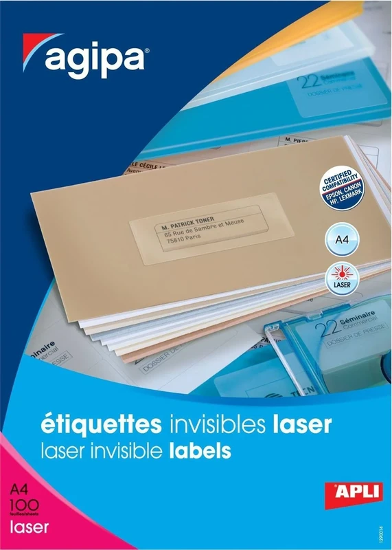 agipa Weatherproof Labels 210 x 297 MM Transparent 130140
