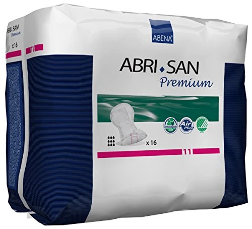 Abena Abri-San Premium 11, Shaped Pad, 3400ml Absorbency, Pack of 16