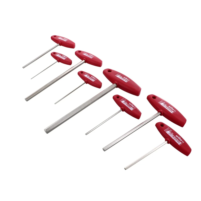 Wiha 33493 8-Piece 2.0-10mm Metric Sizes T-Handle Hex Driver