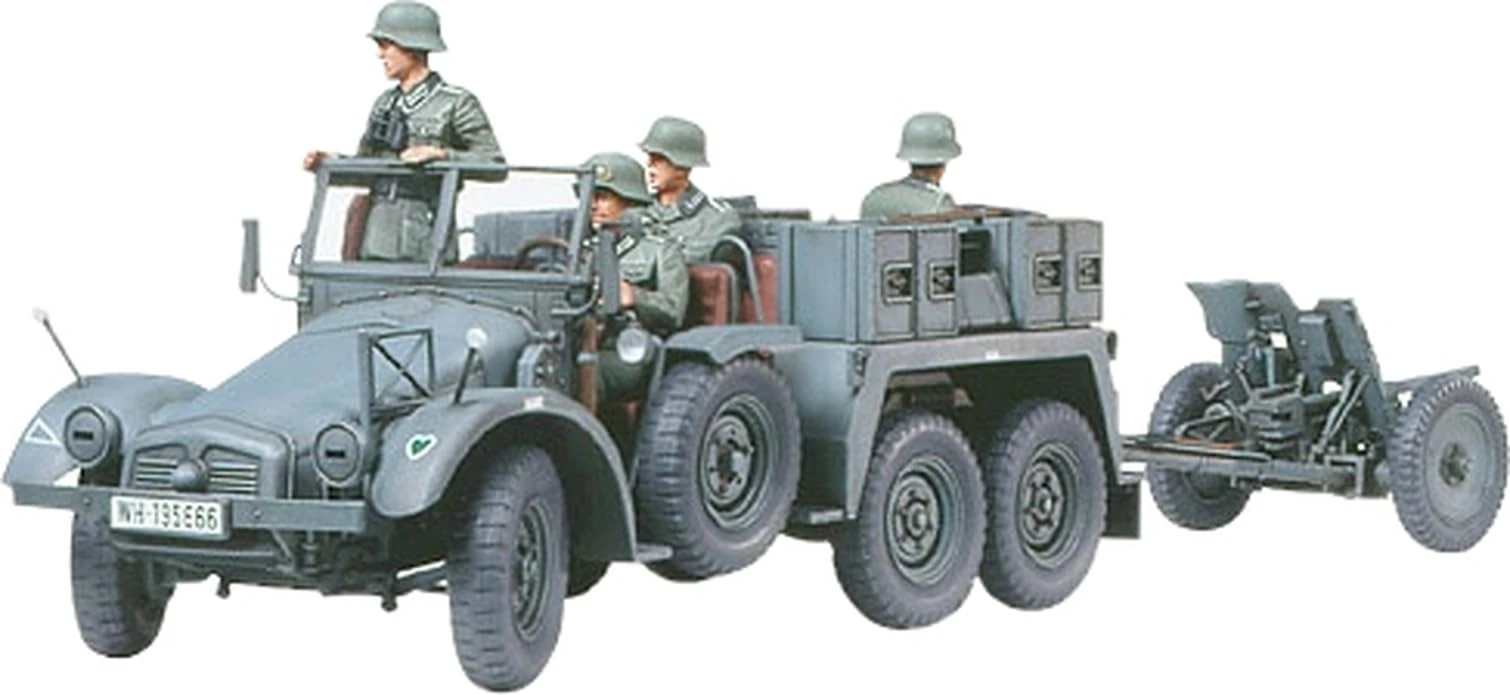 Tamiya 300035259 1:35 WWII German Krupp Protze with PAK (4), 37 mm