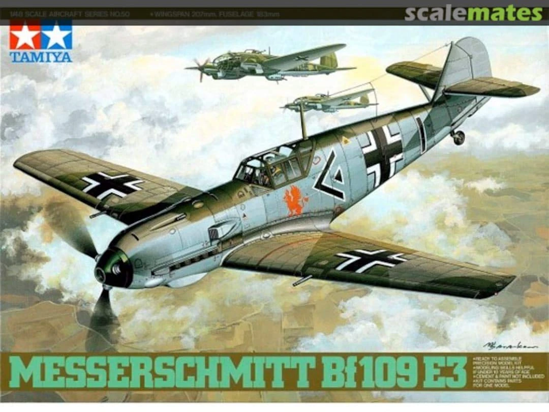 Tamiya 61050 1/48 Messerschmitt BF 109E E-3 Plastic Model Airplane Kit
