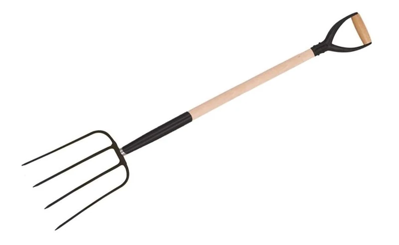 Silverline GT21 Muck Fork MYD Handle, Black / Wood, 1100 mm