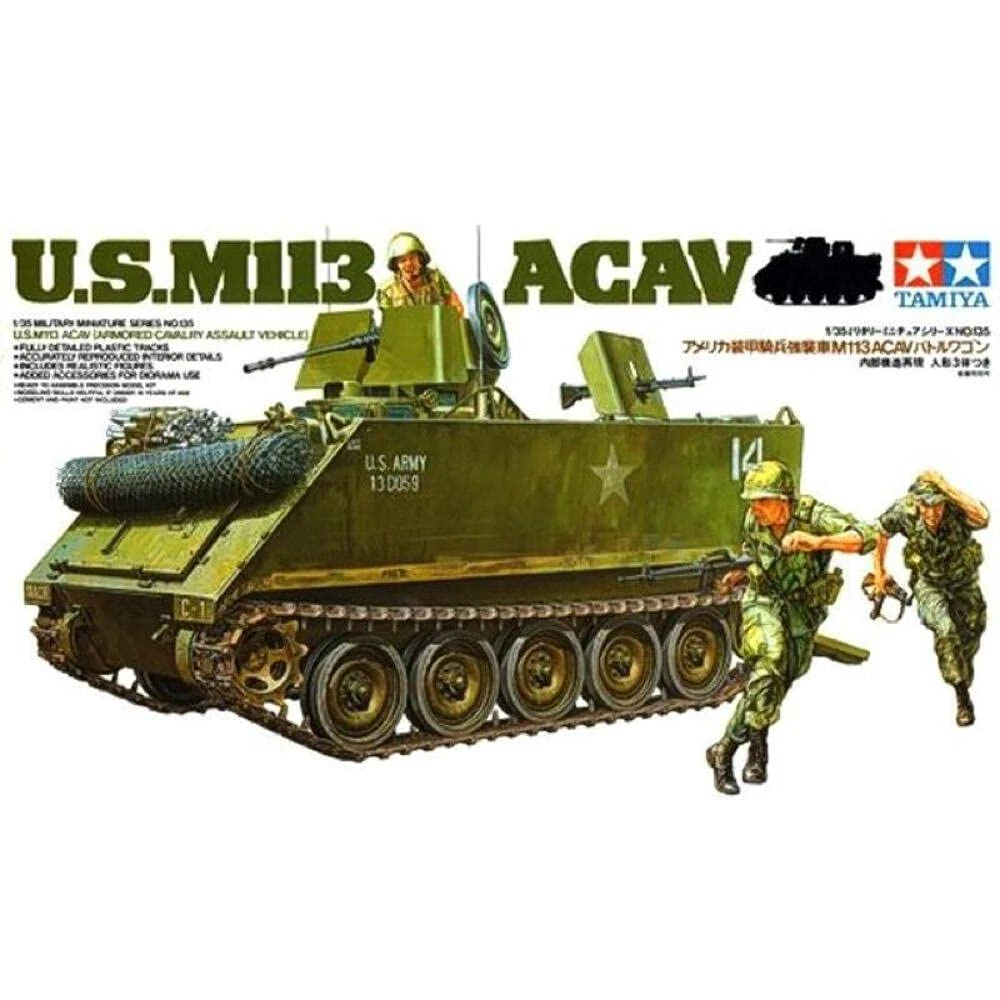 TAMIYA 300035135-1:35 US M113 ACAV Storm Attack (3), Green