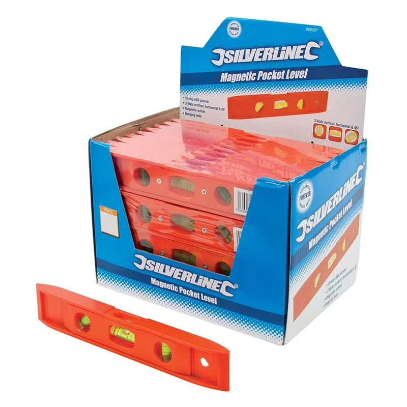 Silverline 868507 Magnetic Pocket Level Display Box, 40-Piece