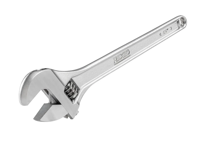 RIDGID 86922 Model 765 Adjustable Wrench 15 inch - Metric and SAE,Silver
