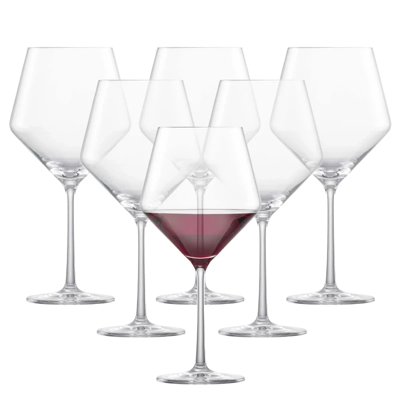 Schott Zwiesel 112421 Pure Series 6-Piece Burgundy Red Wine Glass Set, Crystal Glass