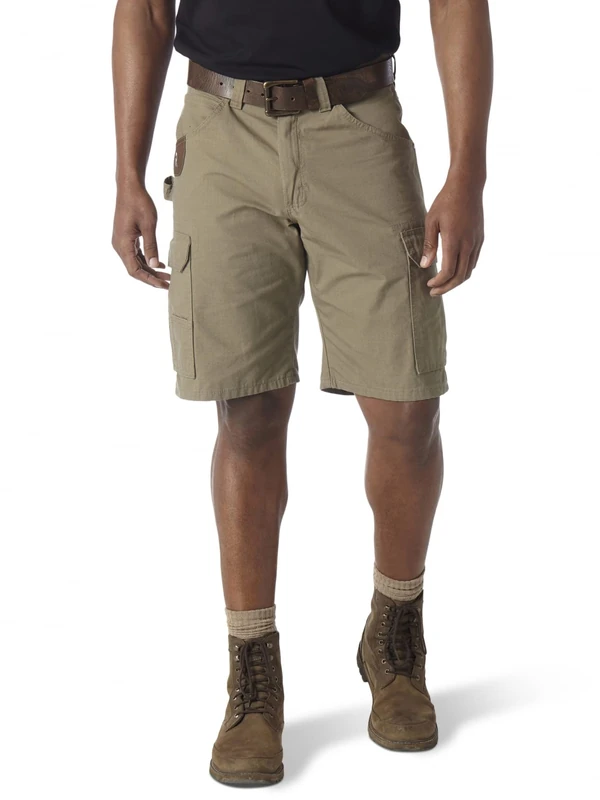 Wrangler Riggs Workwear Men's Ranger Cargo Short, Bark, 32
