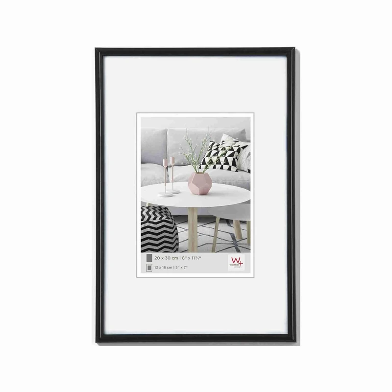 walther design Picture Frame Black 60 x 80 cm Galeria Plastic Frame KB080H