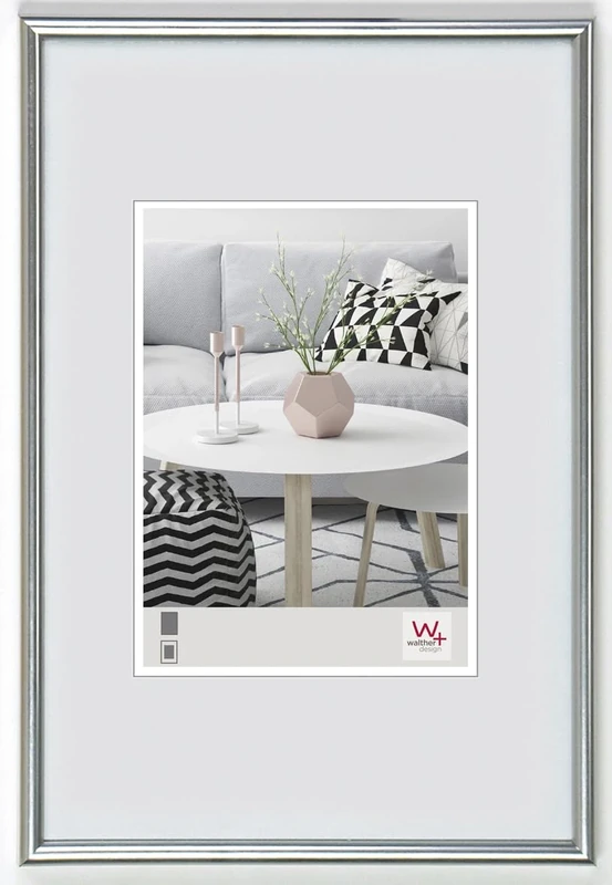 walther design Picture Frame Silver 70 x 100 cm Galeria Plastic Frame KS100H