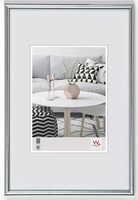 walther design Picture Frame Silver 40 x 60 cm Galeria Plastic Frame KS460H