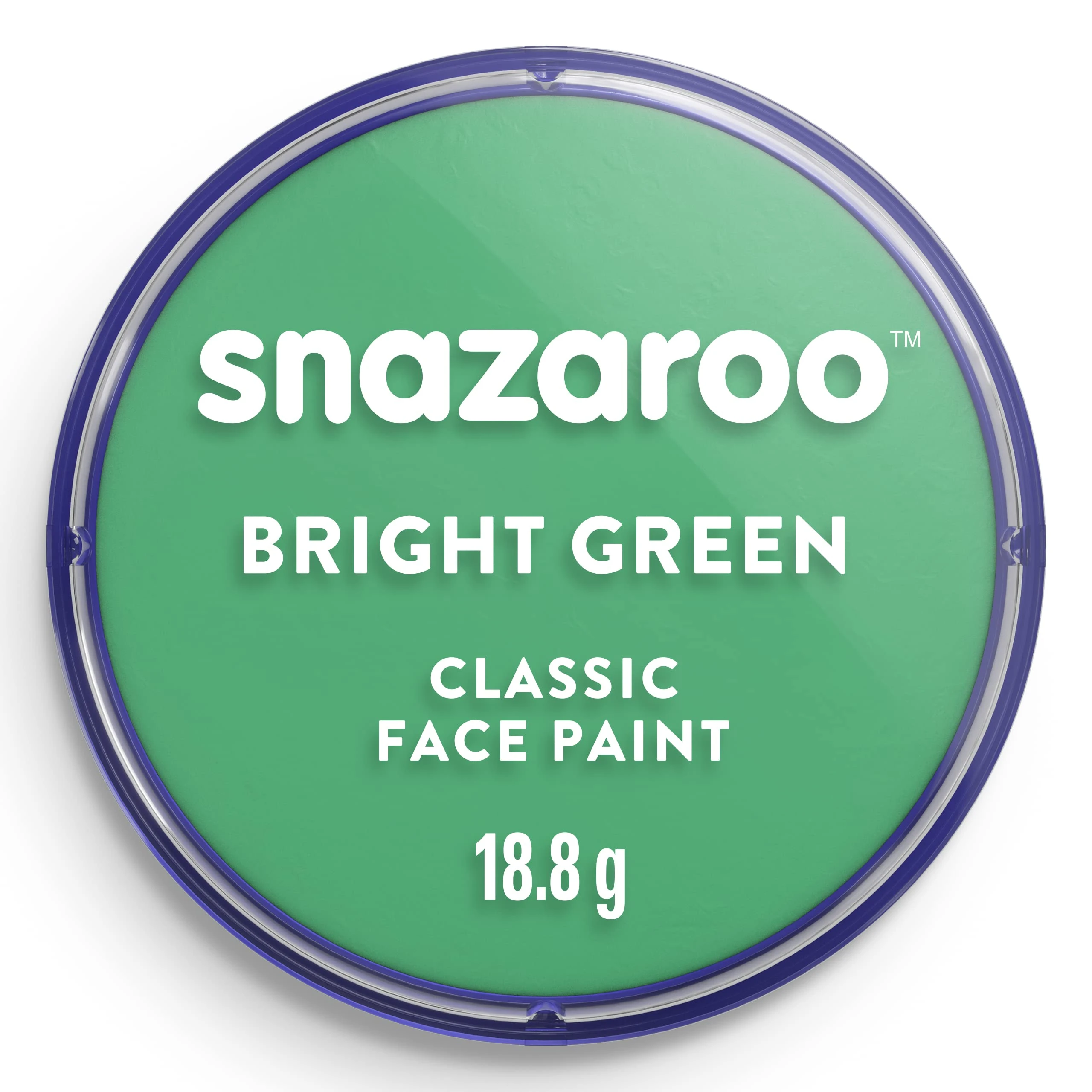 Snazaroo Classic Face and Body Paint for Kids and Adults, Bright Green Colour, Water Based, Easily Washable, Non-Toxic, Makeup, Body Painting for Parties, for Ages 3+