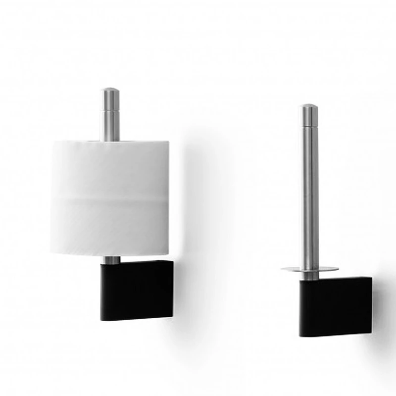 Vipp 4 Toilet Roll Holders, Stainless Steel, Silver, 6.5 x 11 cm, Height 20.5 cm
