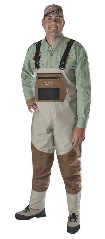 Caddis Men's Attractive 2-Tone Tauped Deluxe Breathable Stocking Foot Wader, Small(DOES NOT INCLUDE BOOTS)