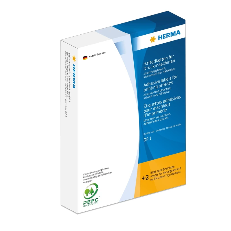 HERMA Self-Adhesive Round Labels for Printing Machines, 10000 Pieces, Ø 19 mm, Sheet Size 168 x 120 mm, DP1, with Gripper and Feed Edge, Matte, Blank Paper Stickers, Red