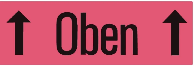 Herma 6756 Packing Label "Oben" ("Upright") 39 x 118 mm Pack of 1000 Bright Red [German Import] - Image 1