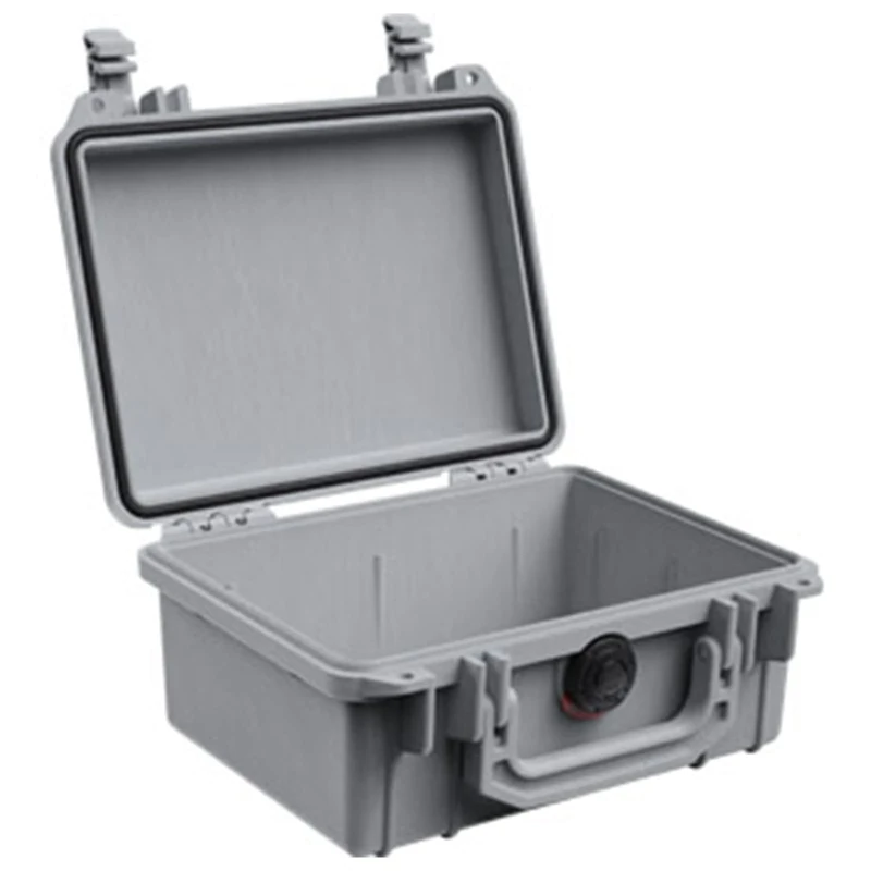 PELI 1150 Shockproof Case Camera and Photo, IP67 Watertight and Dustproof, 5L Capacity, Made in US, No Foam, Silver