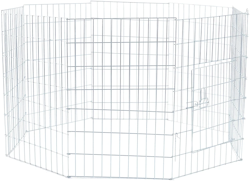 Trixie 3954 Outdoor Run for Puppies Galvanised 61 × 91 cm