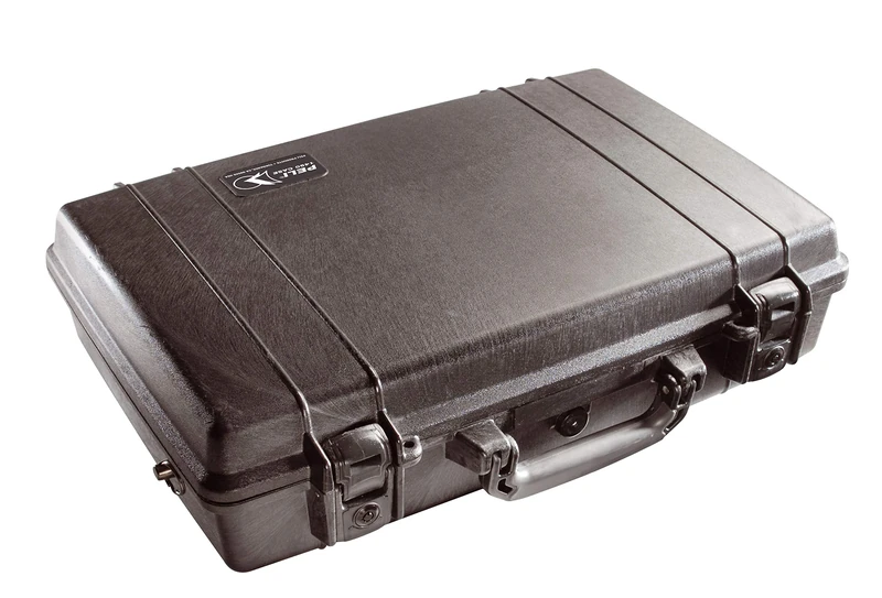 PELI 1490 Shock Resistant Laptop Case, IP67 Watertight, 26L Capacity, Made in US, With Customisable Foam Insert, Black