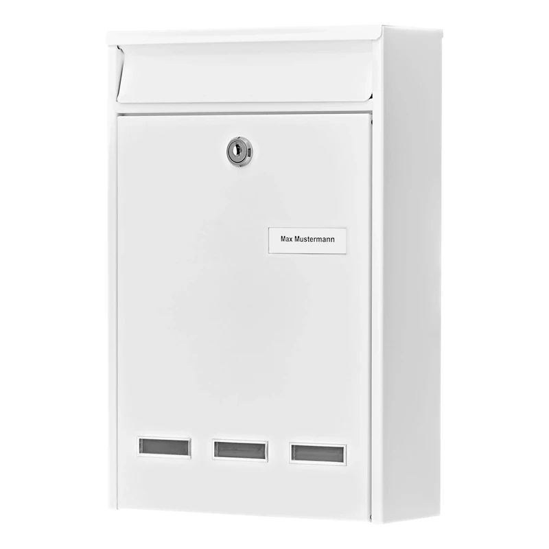 Burg-Wächter Cologne 871 W System Letter Box A5 Letter Format Galvanised Steel White