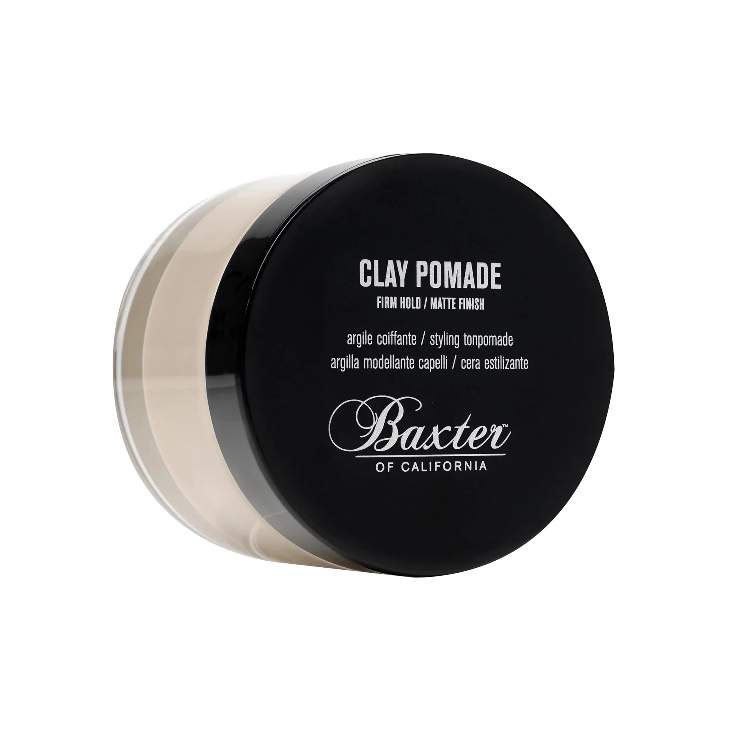 Baxter of California Clay Pomade - Natural Hair Firm Hold - Matte Finish - Styling Clay - All Day Style Protection - 2oz