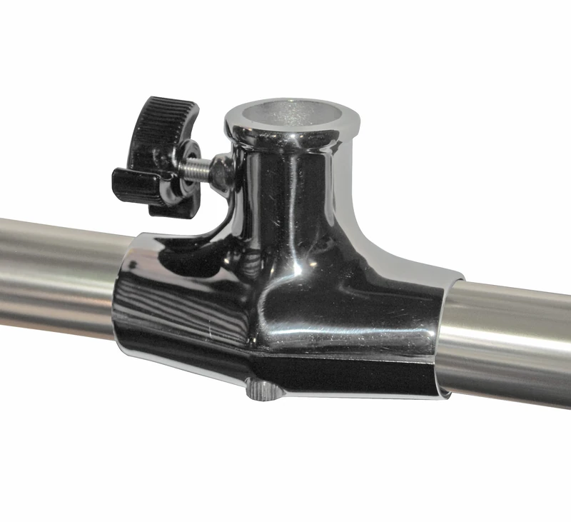 Taylor Made Flag Pole Socket Rail Mount for 7/8” to 1” Rails with Thumb Screw — Perpendicular Mount with Adjustable Angle - Secure Fit - Made in the USA from T304 Stainless-Steel — 2020109099 - Image 1