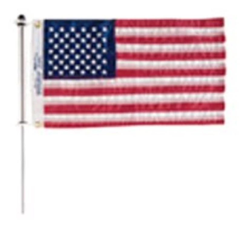 Taylor Made Products 918 Aluminum Boat 3/4-Inch Flag Pole With Charlevoix Clips (36-Inch)