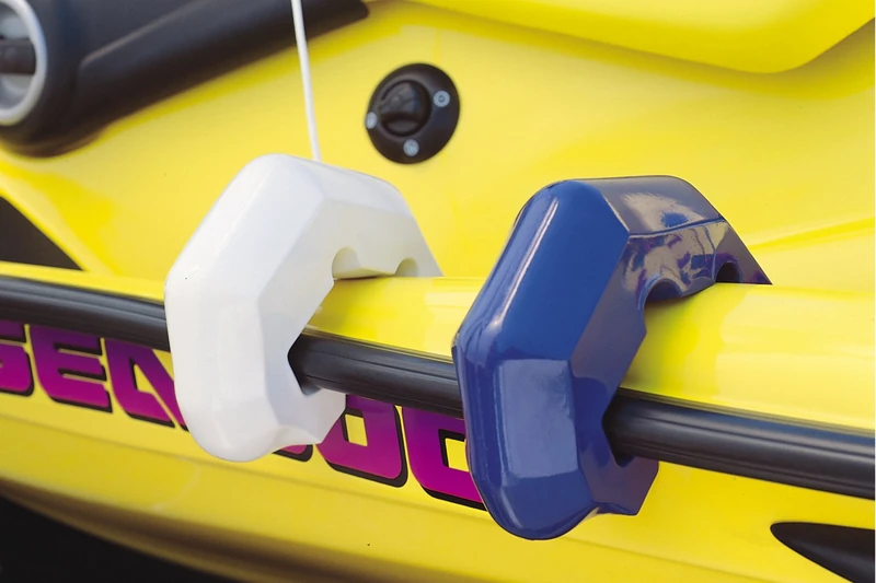 Taylor Made Buoy for Personal Watercrafts, Hook Under Quick Attachment, Flexible Shape, Inflation Valve, Suction Cup and Securing Line Included, for Use at Low Speed or Docking, Yellow – 2020108225