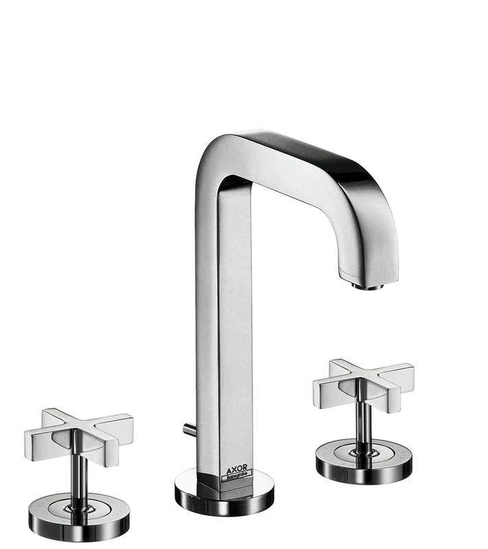 Hansgrohe 39133000 3–Hole Washbasin Fitting Axor Citterio with Cross-Head Handles and Spout 140 MM DN 15 Chrome