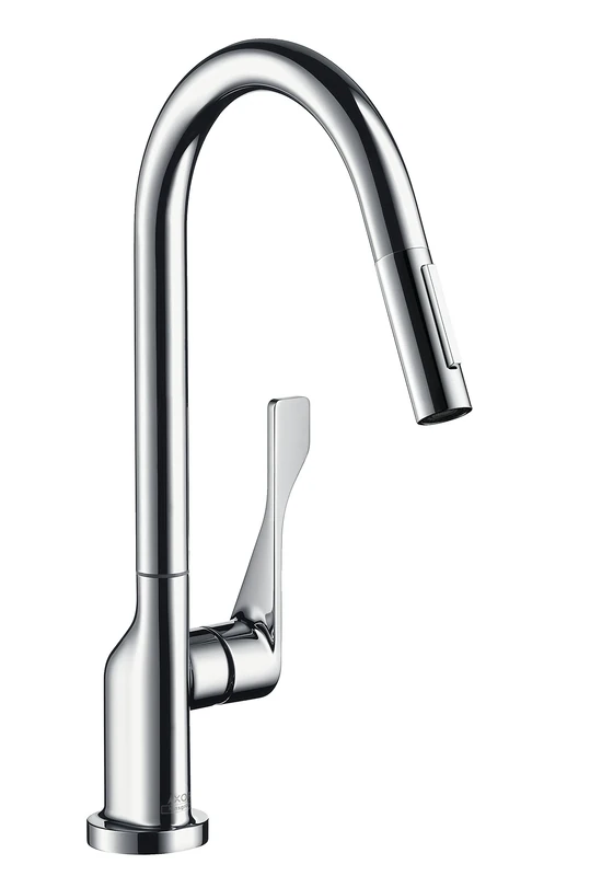 AXOR 39835000 Citterio Kitchen Mixer 250 with Pull-Out Spray, Chrome, mit Schwenkauslauf