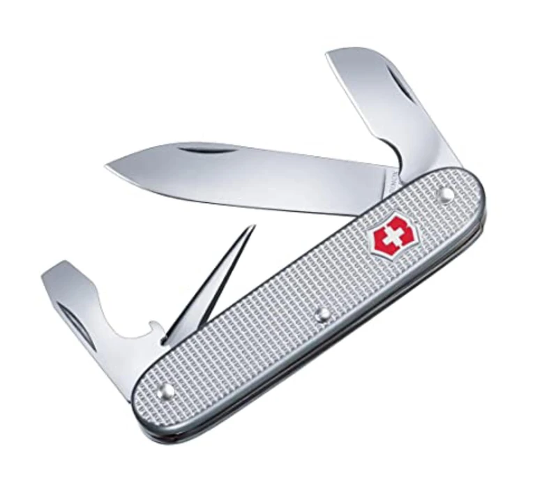 Victorinox Electrician Alox Swiss Army Knife, Medium, Multi Tool, 7 Functions, Large Blade, Silver - Image 1