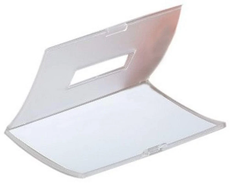 Durable Click Fold Name Badge | 75 x 40 mm | Includes Magnet for Attaching To Clothing | Pack of 10 | Transparent Polypropylene - Image 1