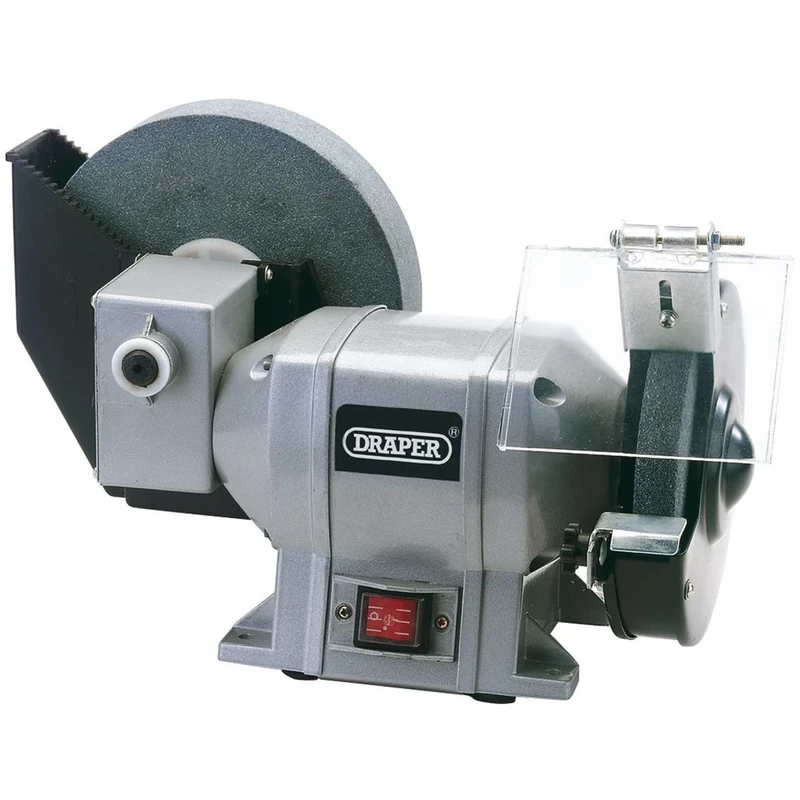 Draper 78456 230-Volt 250-Watt Wet and Dry Bench Grinder, Grey
