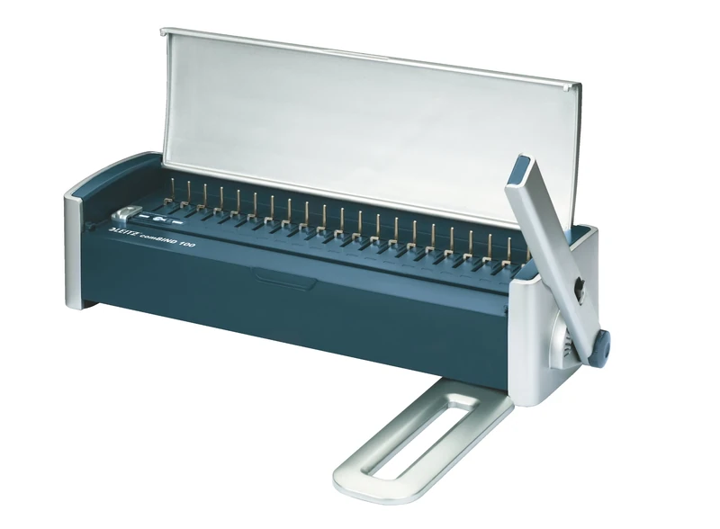 Leitz A4 Comb Binding Machine with Starter Set, comBIND 100, Silver/Blue