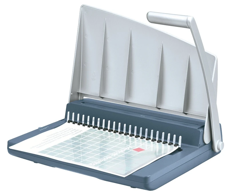 Leitz 13263 A4 Comb Binding Machine with Starter Set, comBIND 300, Silver/Blue,