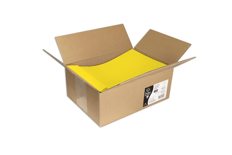 Clairefontaine 7057C Box of 200 Self-adhesive Pockets in Bulk Format 22,9x32,4cm 120g/m² Yellow Invitation Event Correspondence Range Pollen Premium Paper