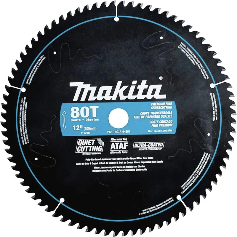 Makita A-94801 12-Inch 80 Tooth Ultra Coated Mitersaw Blade - Image 1